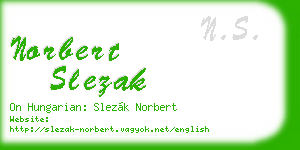 norbert slezak business card