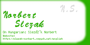 norbert slezak business card